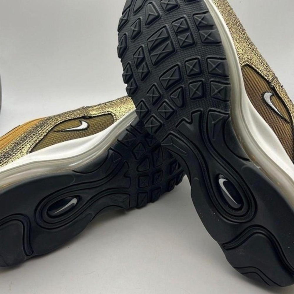 Nike Air Max 97 gold off noir twine white metallic Shoes DO5881-700 women 6 NWB - Picture 7 of 8